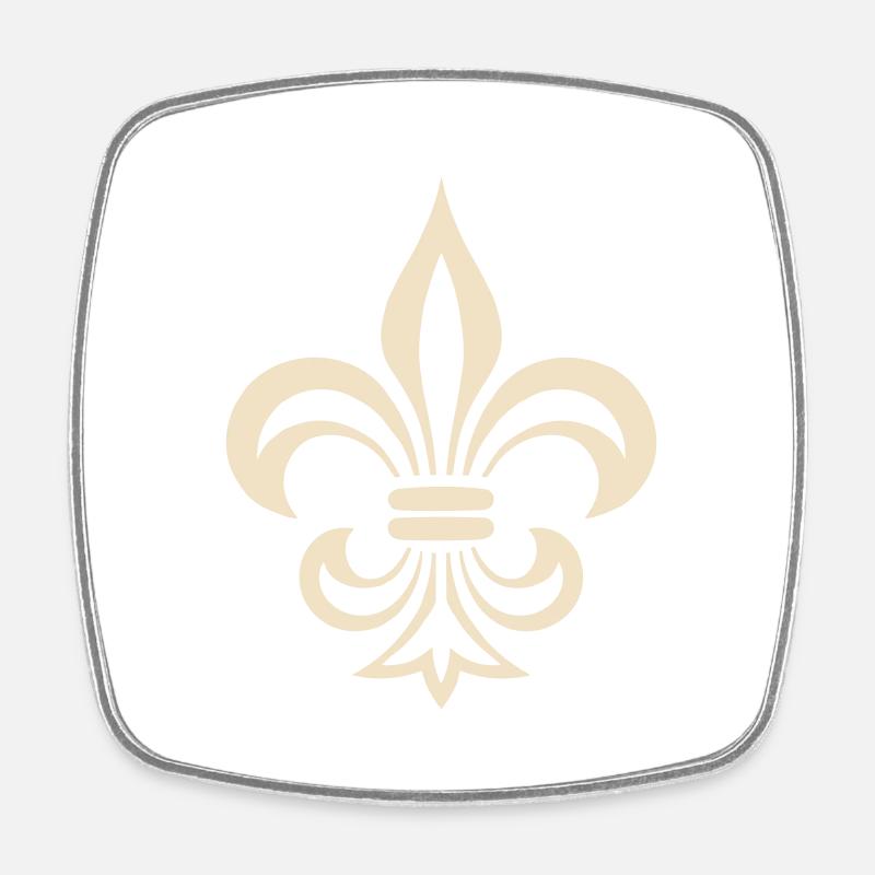 fleur de lys - Magnet carré - blanc
