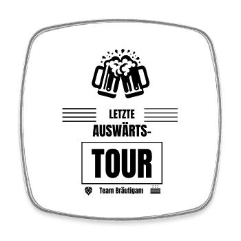 JGA T-Shirt - Team Bräutigam - Viereckiger Kühlschrankmagnet - Weiß - Vorne