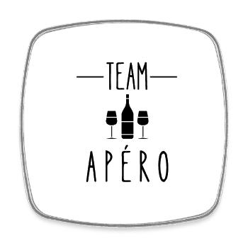 team apéro - Magnet carré - blanc - Devant