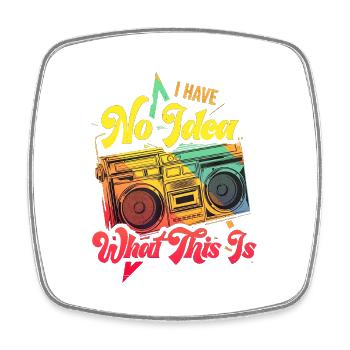 Music, Retro, Heavy Metal, Hard Rock, Punk, Vinyl, Pop - Square fridge magnet - white - Front