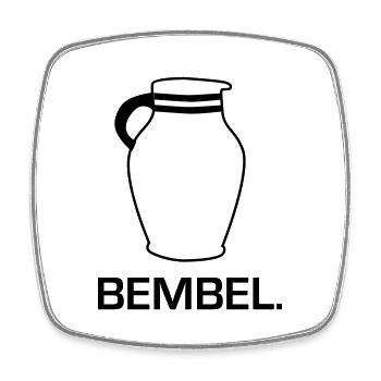 Bembel Design #Frankfurt am Meer #069 #FFM - Viereckiger Kühlschrankmagnet - Weiß - Vorne