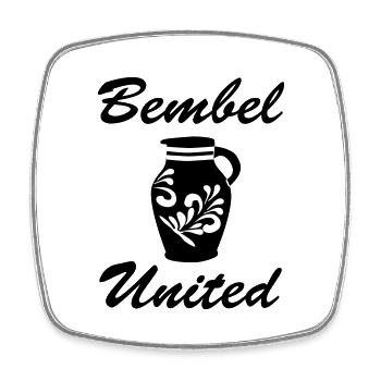 Bembel united - L’original de Francfort-#FFM - Magnet carré - blanc - Devant