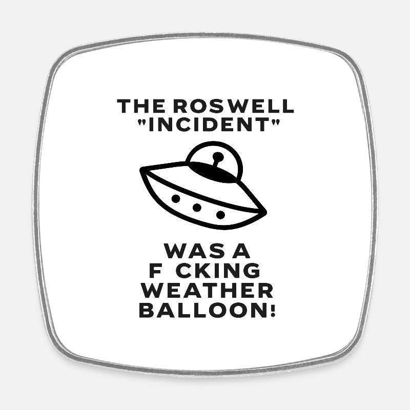 Roswell UFO - Square fridge magnet - white