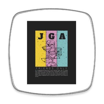JGA Cocktail - Viereckiger Kühlschrankmagnet - Weiß - Vorne