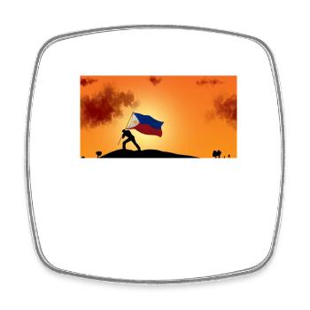 Philippinen Filipino Flagge Stolz I Geschenk - Viereckiger Kühlschrankmagnet - Weiß - Vorne