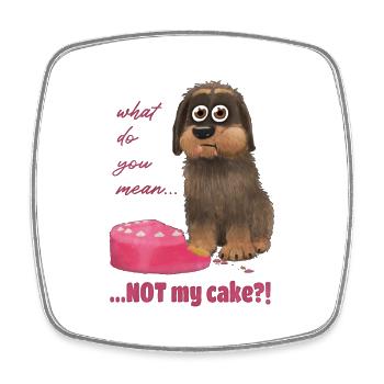not my cake - Square fridge magnet - white - Front
