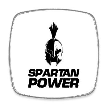 spartan power - Viereckiger Kühlschrankmagnet - Weiß - Vorne