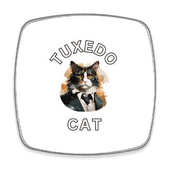 Tuxedo Cat - Magnet carré - blanc - Devant