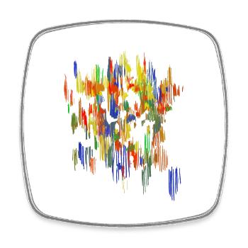 Abstract - Square fridge magnet - white - Front