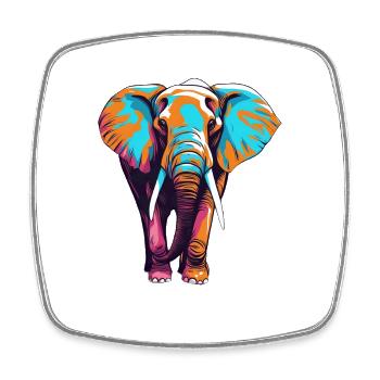 Elephant Elephant Animal Zoo Africa Savannah Safari - Square fridge magnet - white - Front