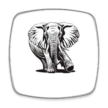Elephant, Elephant, Animal, Zoo, Africa, Safari, Savannah - Square fridge magnet - white - Front