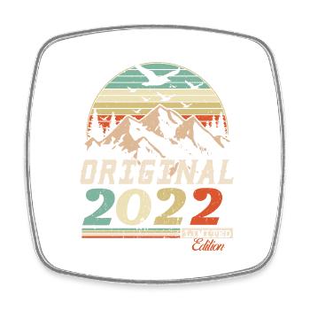 2022 Vintage Retro Geburtstag Vintage-Geschenk - Viereckiger Kühlschrankmagnet - Weiß - Vorne