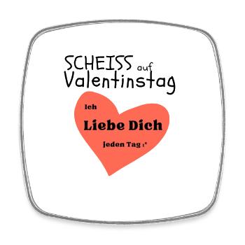 Valentinstag liebe Beziehung - Viereckiger Kühlschrankmagnet - Weiß - Vorne