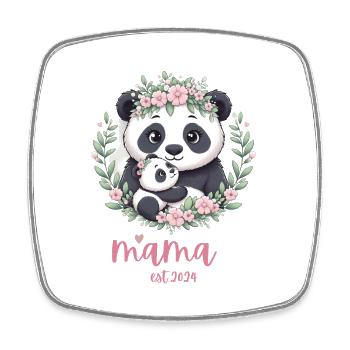 Mama est 2024 I Panda Bear Mum I First Time Mom - Square fridge magnet - white - Front
