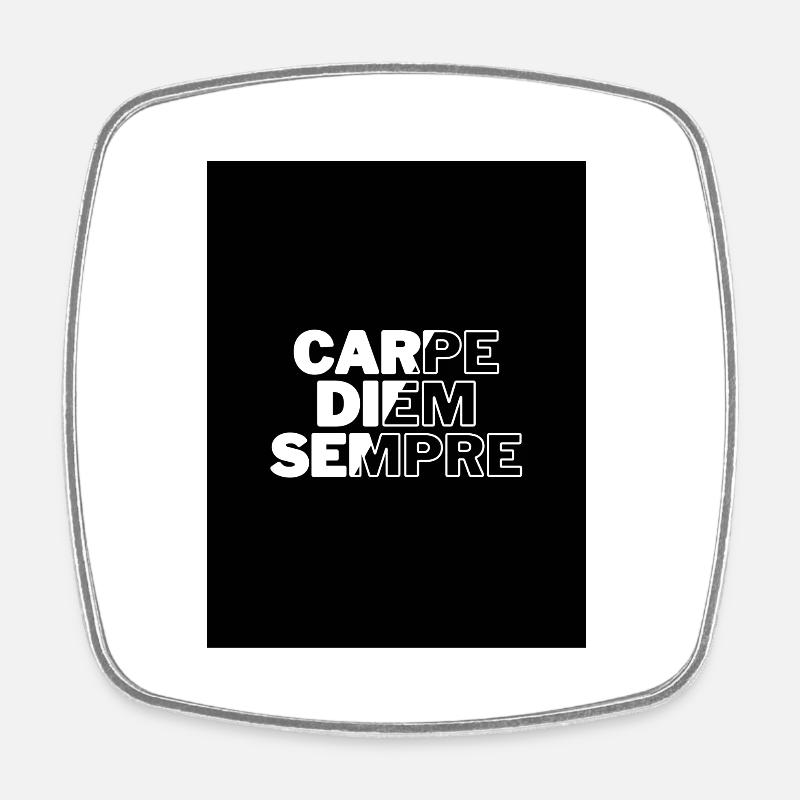 Carpe diem - Square fridge magnet - white