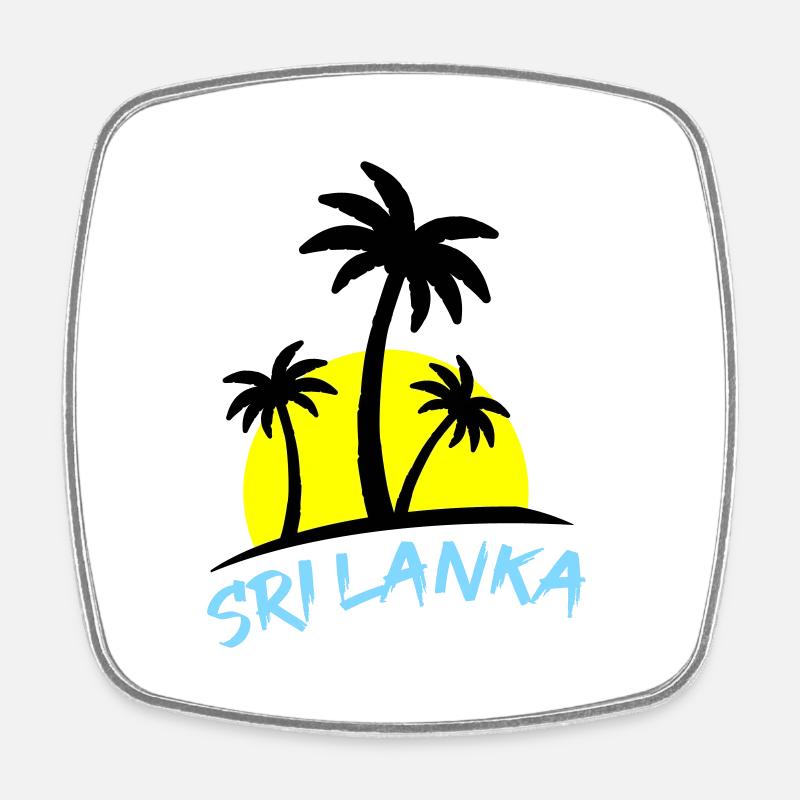 Sri Lanka - Magnet carré - blanc