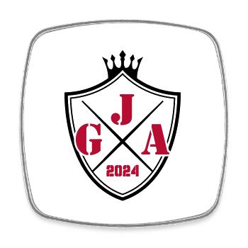 jga 2024 wappen - Viereckiger Kühlschrankmagnet - Weiß - Vorne