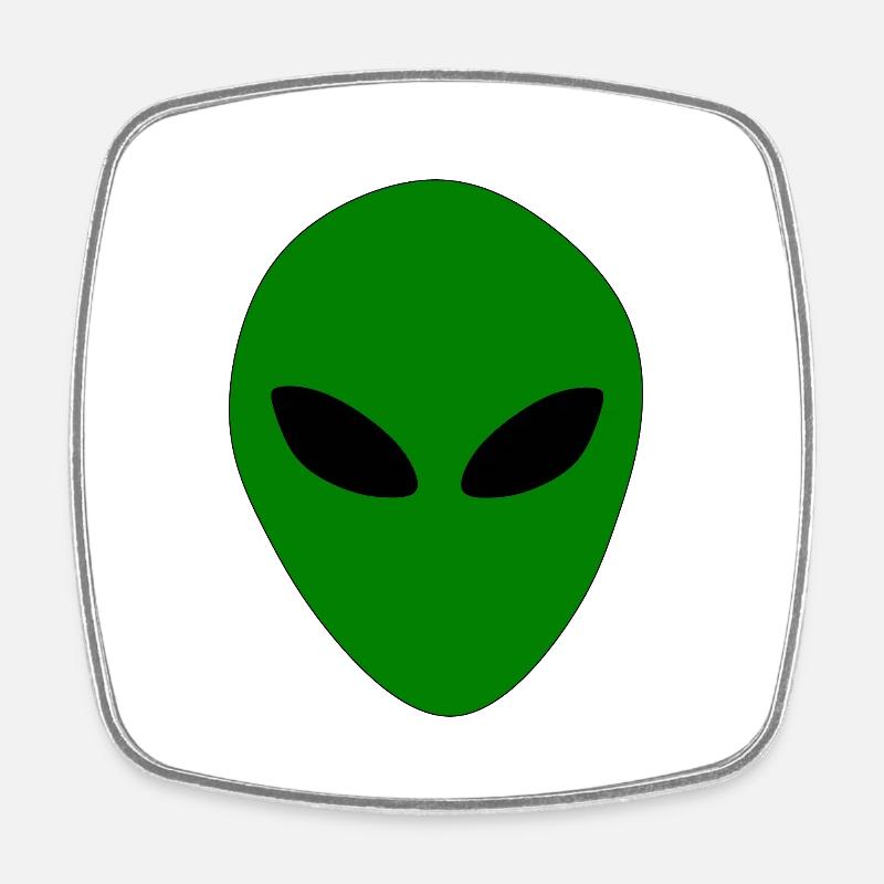 Aliens Alien Head - Square fridge magnet - white