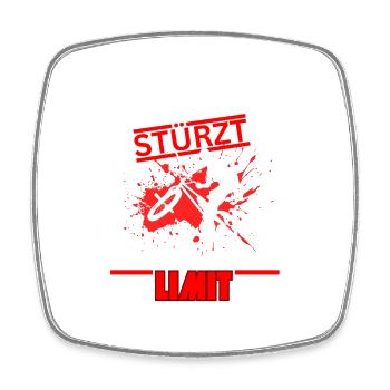 If you don't fall, you don't ride your BMX bike at the limit - Square fridge magnet - white - Front