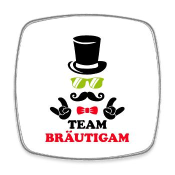 team bräutigam - Viereckiger Kühlschrankmagnet - Weiß - Vorne