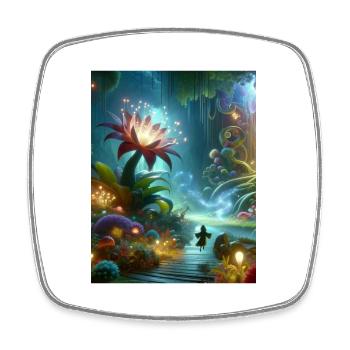 LuminaBloom - Square fridge magnet - white - Front