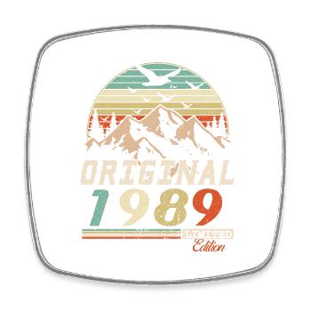 1989 vintage anniversaire rétro vintage cadeau - Magnet carré - blanc - Devant