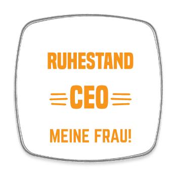 Retirement Funny Pension Pensioner Pension - Square fridge magnet - white - Front