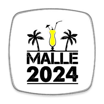 malle 2024 - Viereckiger Kühlschrankmagnet - Weiß - Vorne