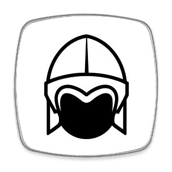 Wikingerhelm Krieger - Viereckiger Kühlschrankmagnet - Weiß - Vorne