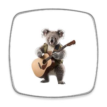 Koala-Gitarre - Viereckiger Kühlschrankmagnet - Weiß - Vorne