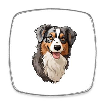 Australian Shephard - Square fridge magnet - white - Front