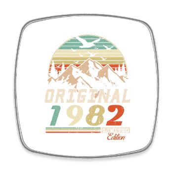 1982 vintage anniversaire rétro vintage cadeau - Magnet carré - blanc - Devant