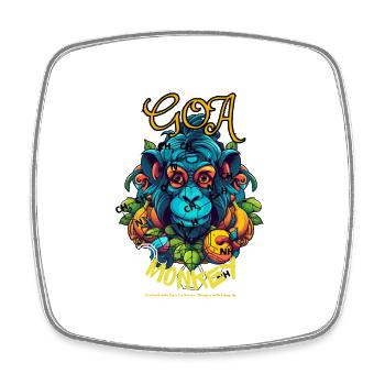 Wisdom of the Sacred Monkey - Viereckiger Kühlschrankmagnet - Weiß - Vorne