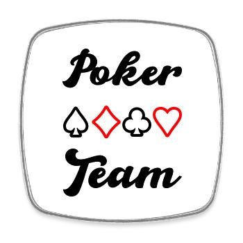 Poker Team - Square fridge magnet - white - Front