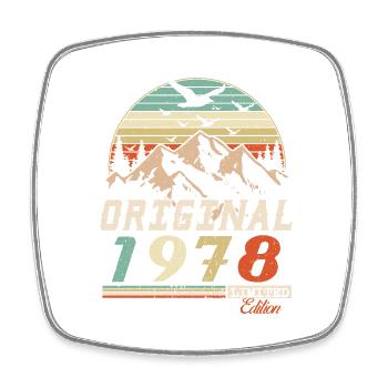 1978 vintage anniversaire rétro vintage cadeau - Magnet carré - blanc - Devant