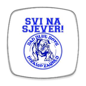 Dinamo zagreb purge croatia bad blue boys BBB - Square fridge magnet - white - Front