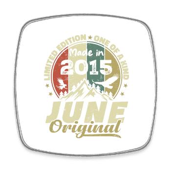 Juni 2015 Geburtstagsgeschenk Juni 2015 Juni 2015 - Viereckiger Kühlschrankmagnet - Weiß - Vorne