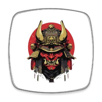 Samurai Krieger Shogun Japan - Viereckiger Kühlschrankmagnet - Weiß - Vorne