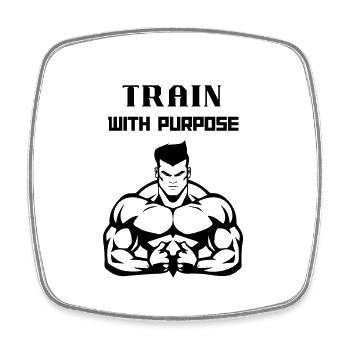 Train With Purpose - Square fridge magnet - white - Front