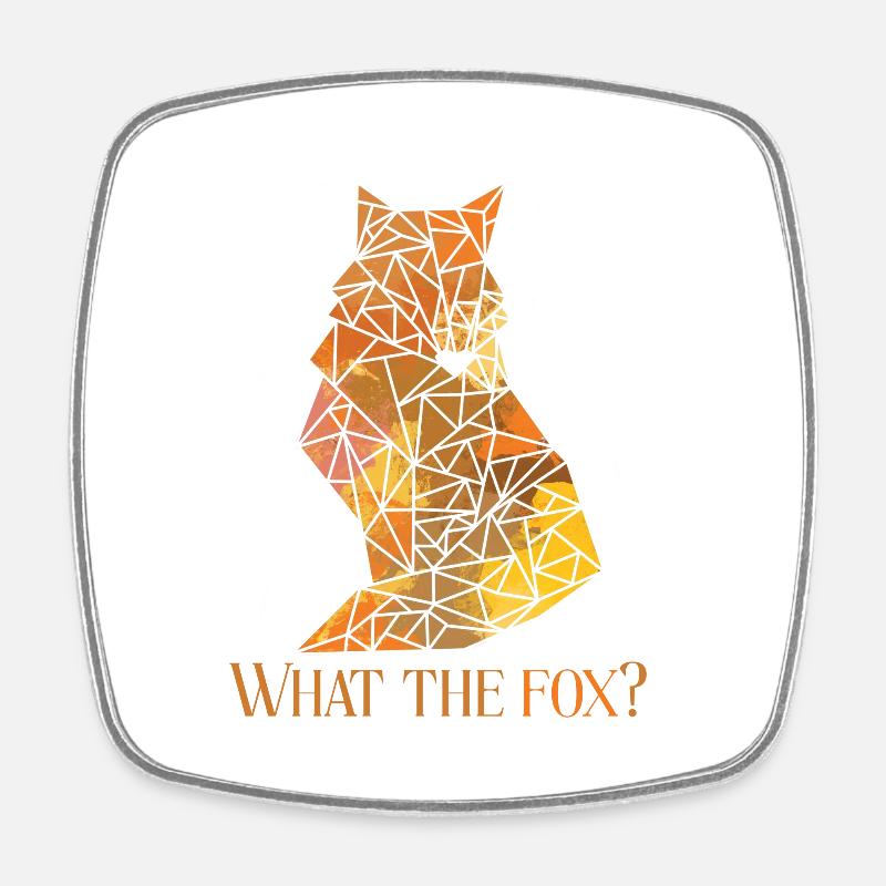 What the fox? - Square fridge magnet - white