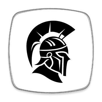 Sparta Spartan Warrior - Square fridge magnet - white - Front