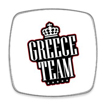 Greece Team - Viereckiger Kühlschrankmagnet - Weiß - Vorne