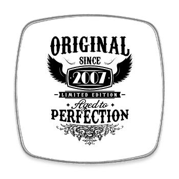 Perfection 2007 -17th Anniversary,Original - Square fridge magnet - white - Front