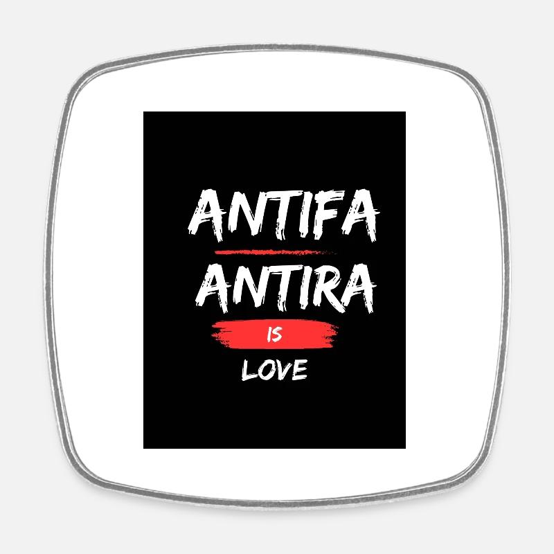 ANTIFA - Magnet carré - blanc