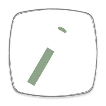 hammer 02 - Viereckiger Kühlschrankmagnet - Weiß - Vorne