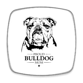 Bouledogue Maman Anglais Bouledogue Chiens Wilsigns - Magnet carré - blanc - Devant