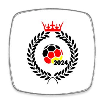 fußball deutschland 2024 - Viereckiger Kühlschrankmagnet - Weiß - Vorne