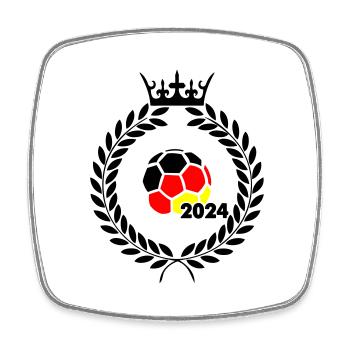 fußball deutschland 2024 - Viereckiger Kühlschrankmagnet - Weiß - Vorne