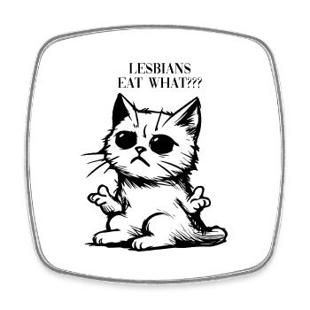 Lesbians Eat What - Square fridge magnet - white - Front