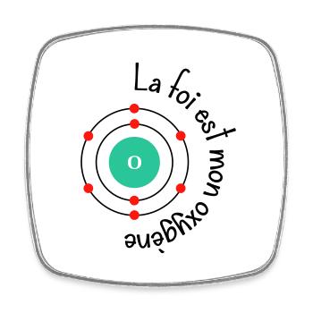 Foi oxygène - Magnet carré - blanc - Devant